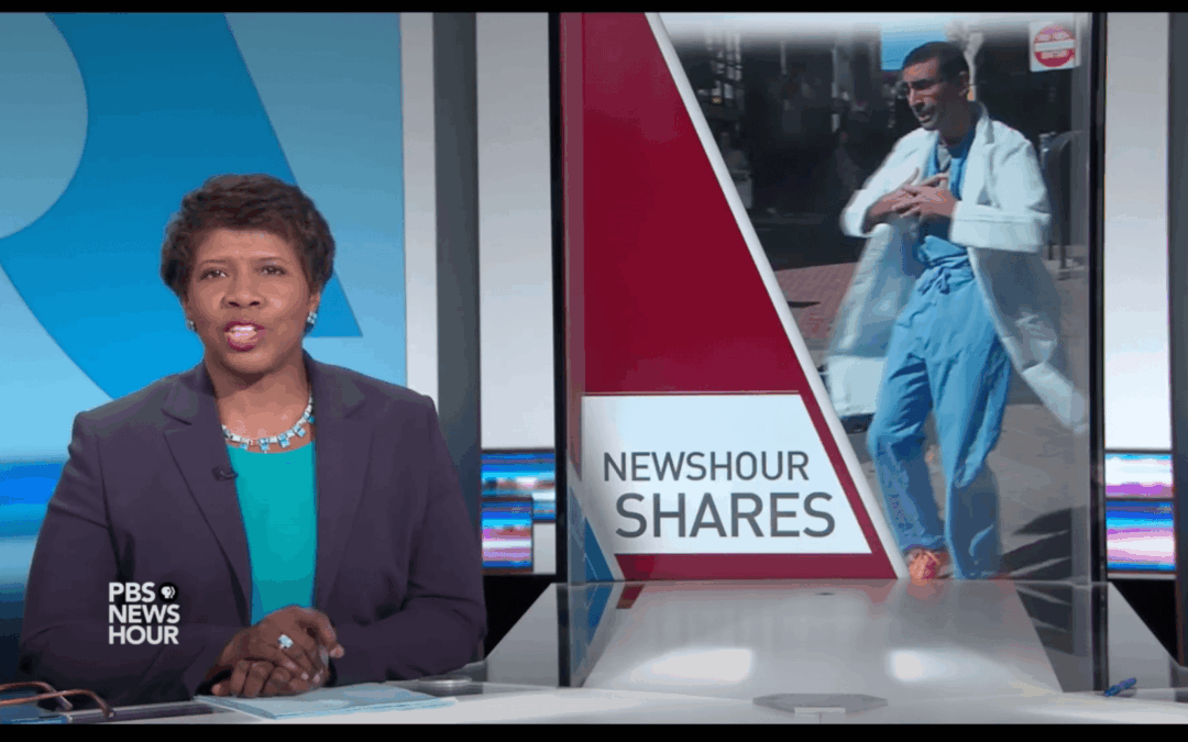 Donning his white coat, this doctor dances for dollars